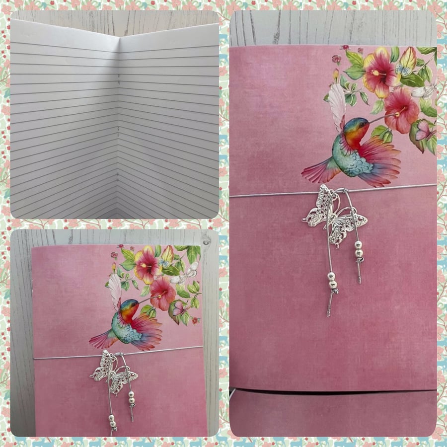 Pink Hummingbird A5 Notebook PB16