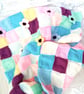 Hand Knitted Double Sided Baby Blanket, Reversible Patchwork Blanket, Baby Gift - Image 5