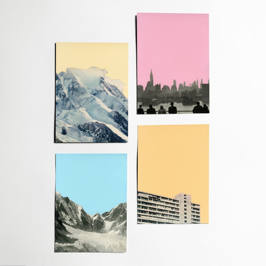 Contemporary Postcard Set - Coloured Skies