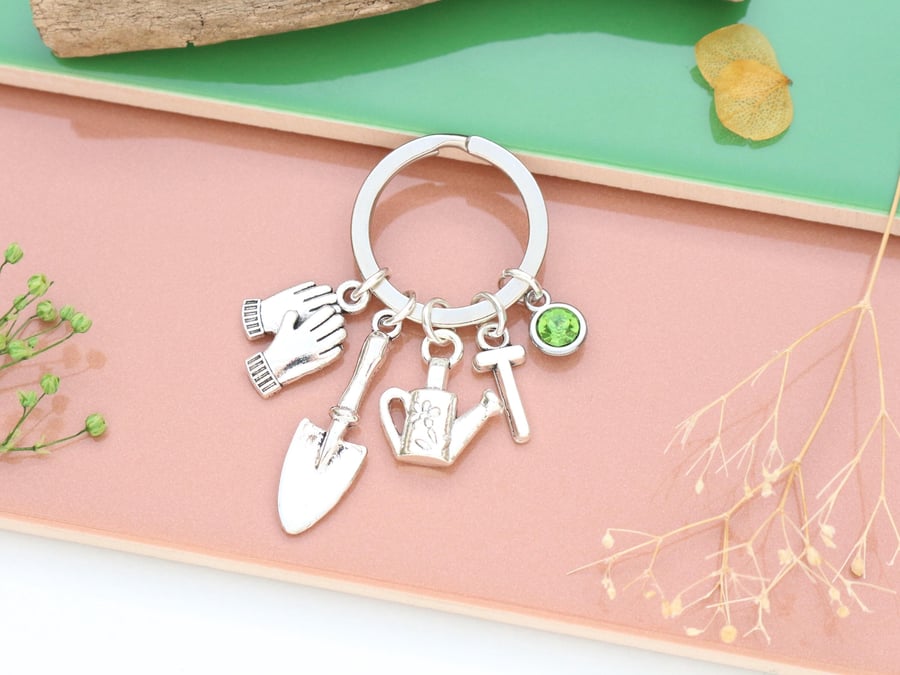 Personalisable Gardening Keyring - Gifts for Gardener, Garden Lover Present, 