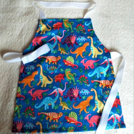 Dinosaur Apron, age 2-6 years, hand made