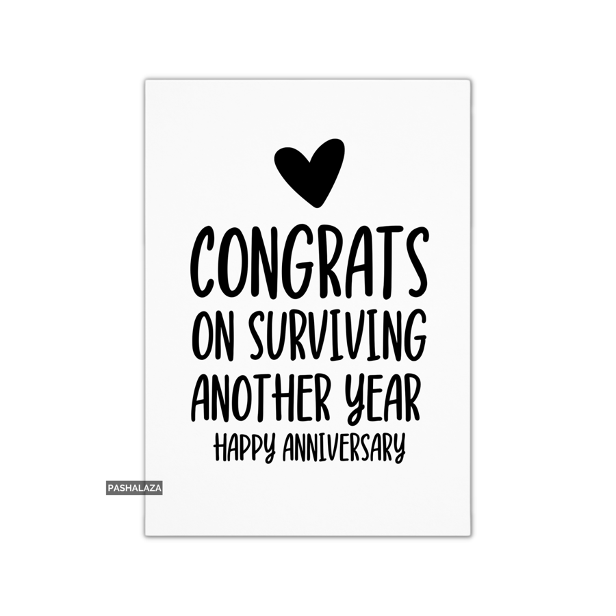 Funny Anniversary Card - Novelty Love Greeting Card - Another Year