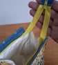 Lemons quilted zipped carton pouch - Image 4