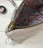 Hand Printed Linen Zipped Cosmetic Bag - Image 3