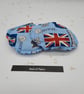 Hand warmers, heat pads rice filled in blue Queens fabric.   - Image 1