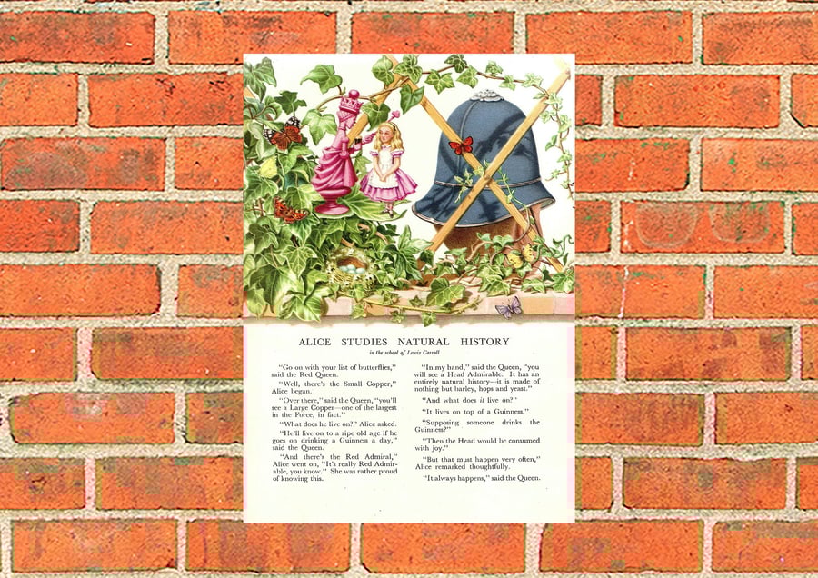 Guinness metal sign. Alice Studies Natural History. Pub, bar or mancave