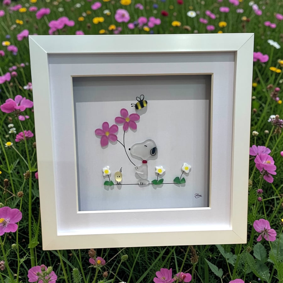 Original and unique - Snoopy "pink flowers"