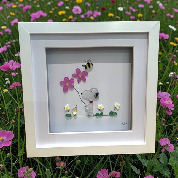 Original and unique - Snoopy "pink flowers"