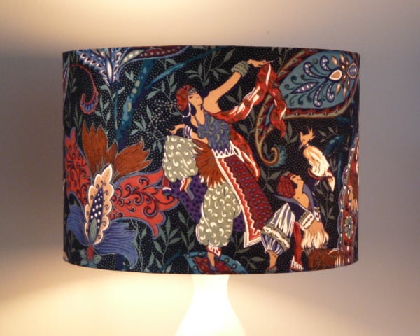 30cm Drum Lampshade in Arabian Nights Fabric