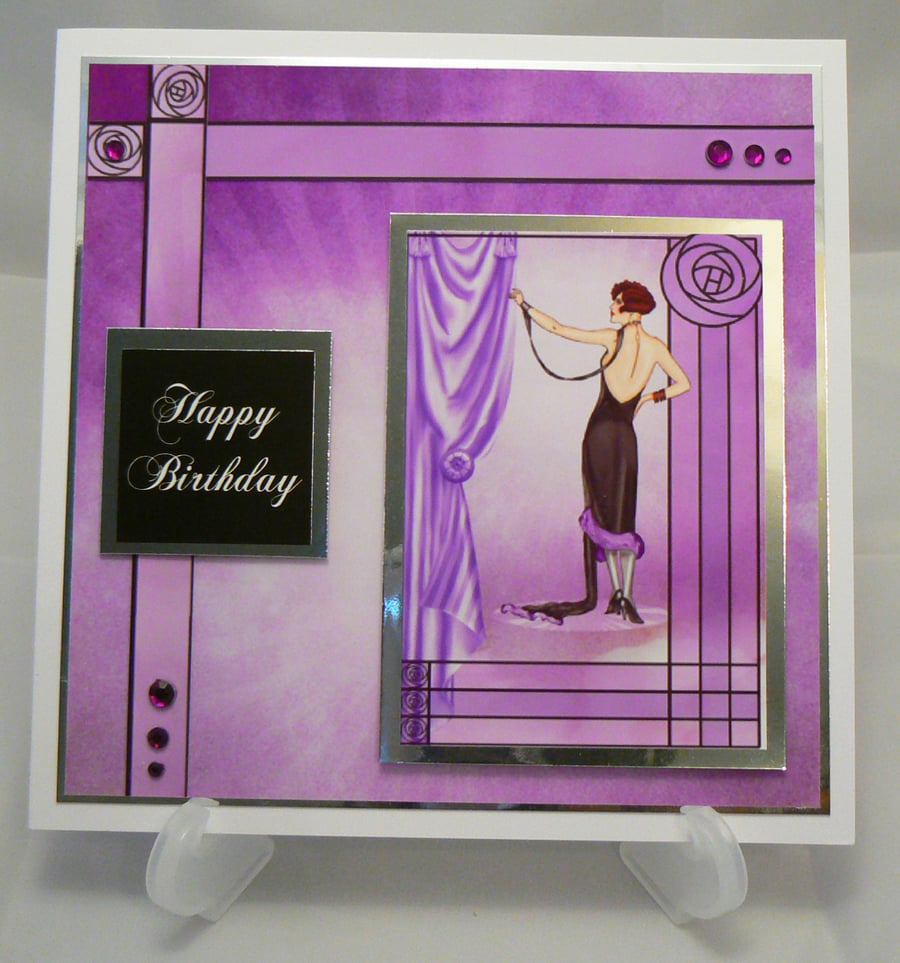 Lilac Rose with Gems (HB283)