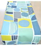 6ft Table Runner Mid-Century Blue Green Yellow and Grey Geometric MCM - Image 1