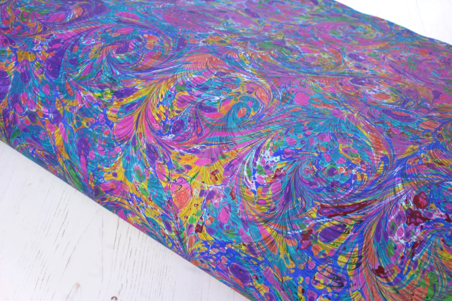 Multicolour double marbled a2 paper sheet