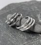 Sterling silver ring, stacking ring with choice of texture and finish - Image 1
