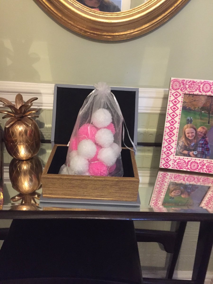 20 LED fairy lights with Bubblegum Pink and White pom-poms.