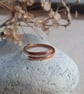 Hammered Copper Wrap Around Band Ring - Adjustable Band - Image 1