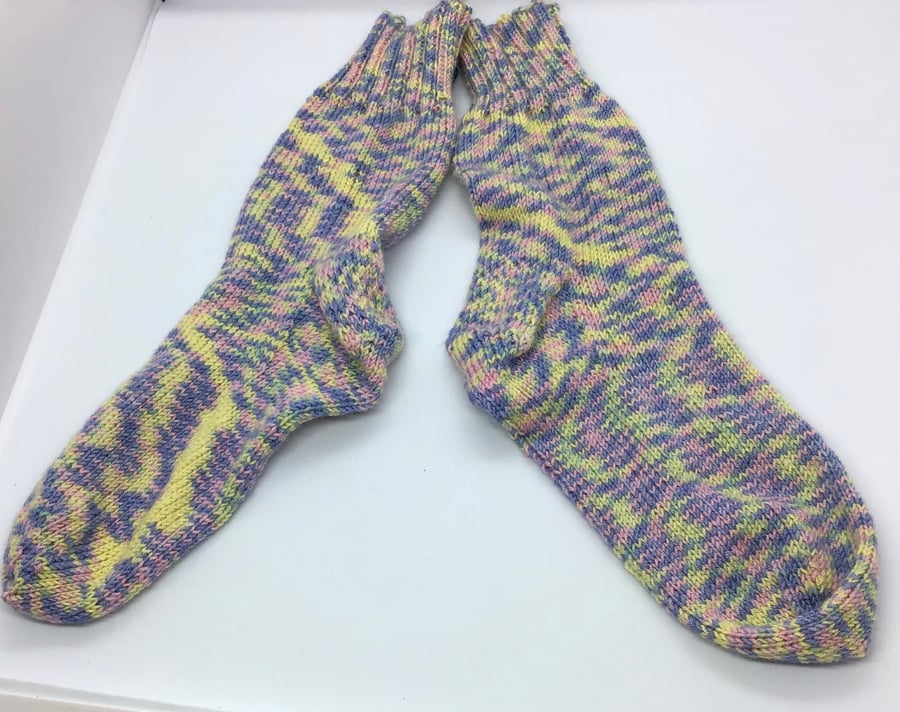 Hand Knit Socks Vegan 