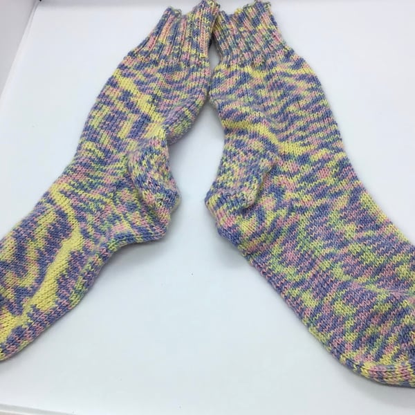 Hand Knit Socks Vegan 