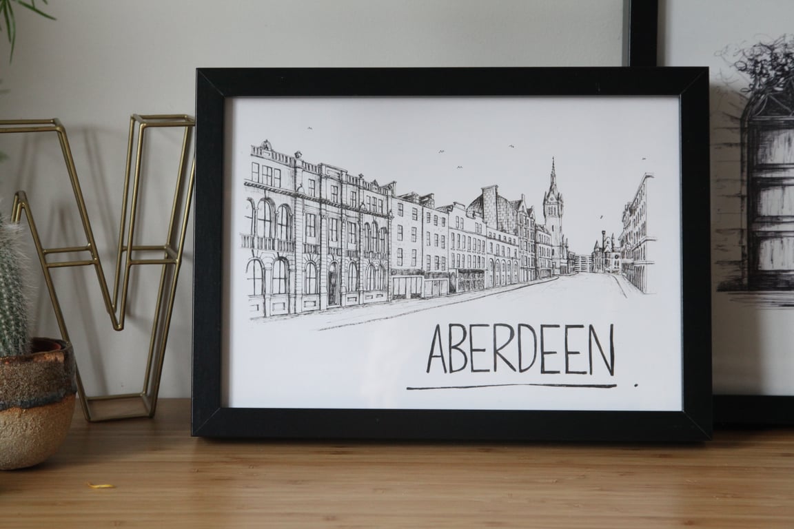 Aberdeen Skyline Print