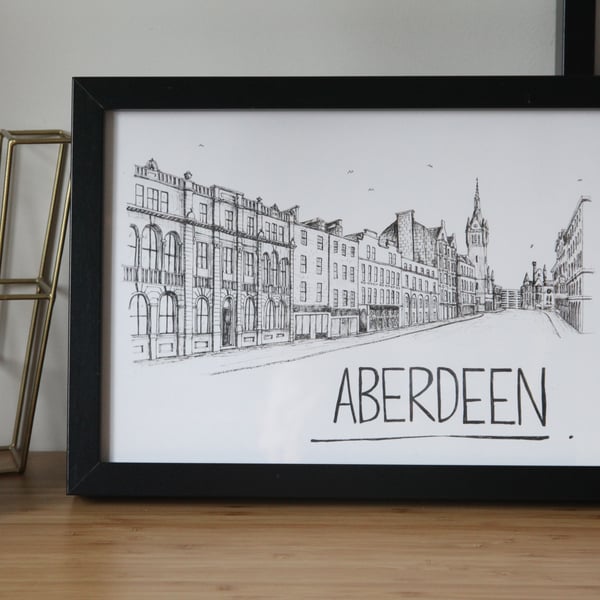 Aberdeen Skyline Print