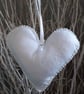 Heart hanger in white felt and silver.  - Image 5