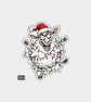 Unique Funny Christmas Sticker Xmas Decal For Adults - Excited Sheep 