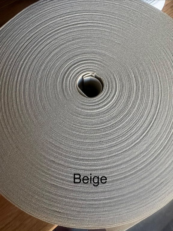 5 meters 1" (25mm) beige cotton bias binding 