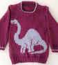 Dinosaur Jumper Knitting Pattern.  Digital Knitting Pattern - Image 7