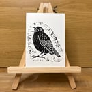 VERY Noisy Blackbird A6 Postcard Print