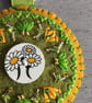 Hand Embroidered Daisy Chain Keyring or Bag Charm  - Image 2
