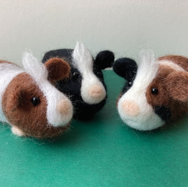 Needle felting kit Guinea pigs. Learn to make... Folksy