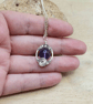Minimalist amethyst pendant necklace. - Image 2