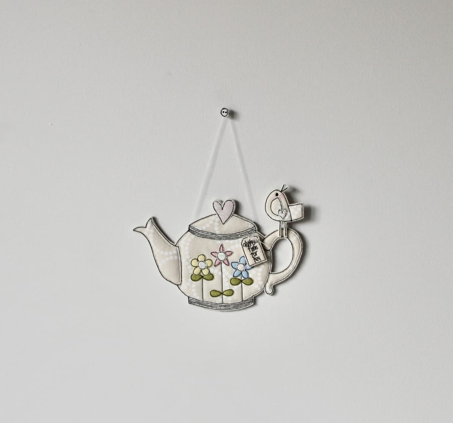 'Always Time for Tea' - Teapot Hanging Decoration