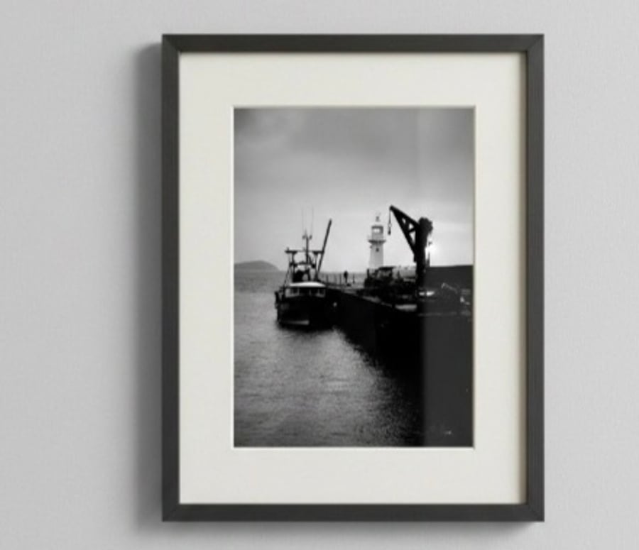 Mevagissey Wall Art B&W Set - 3 Prints 7x5 Cornish Prints