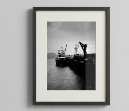 Mevagissey Wall Art B&W Set - 3 Prints 7x5 Cornish Prints
