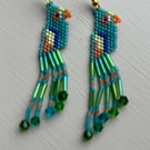 Handmade cute parrots made from Miyuki delica beads (not my design)