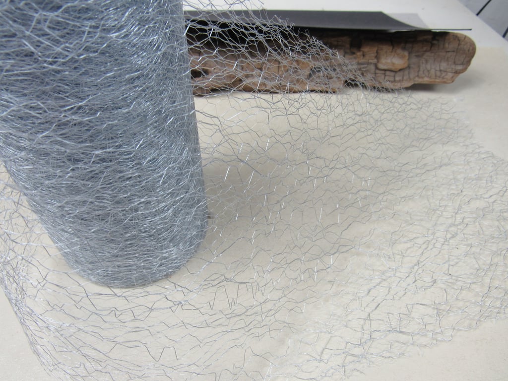 Silver Spider Web Netting, Cardmaking, Festive Decor