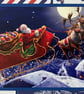 Pack of 2 Christmas cards - Santa in his sleigh - Image 2