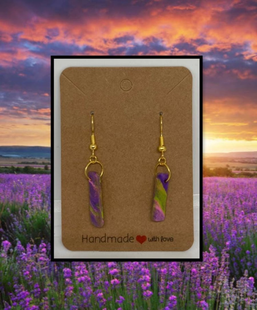 Outlet Lavender fields drop earrings