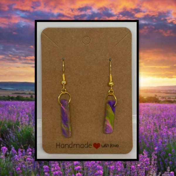 Outlet Lavender fields drop earrings