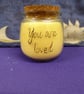 Hand Engraved "You are loved" Soy Wax Candle - Image 2