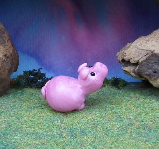 Tiny Piglet 'Pru' OOAK Sculpt by Ann Galvin Gnome Village