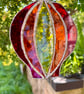 Stained Glass Hot-Air Balloon Suncatcher in red, orange and yellow - Image 2