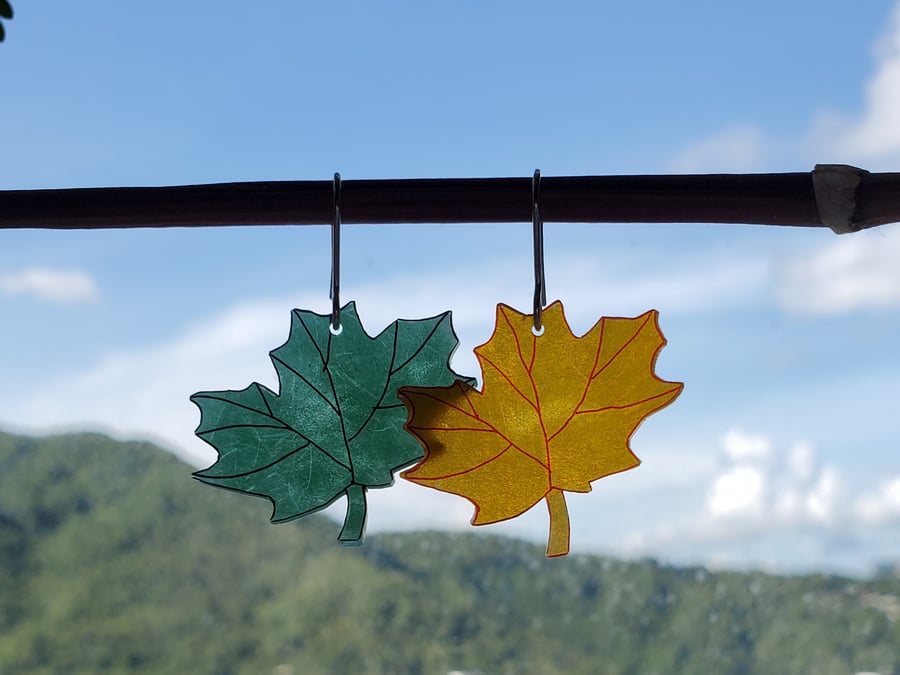 Handmade Maple Leaf Earrings