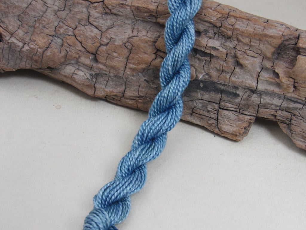 15m Natural Dye Indigo Blue Cotton Perle 5 Thread Floss