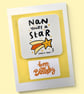 Birthday card for Nan, you're a star, with a drinks coaster gift 