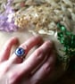 Blue Abalone Shell Stainless Steel Adjustable Ring - Hypoallergenic jewellery - Image 4
