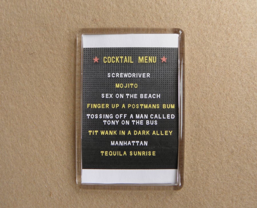Alternative Cocktail Menu Magnet