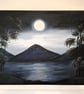 Original Painting - Landscape Paintings -"Midnight by the lake"