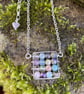 Sterling silver pastel gemstone necklace