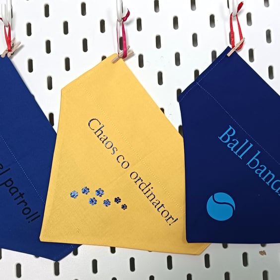 Funny sayings doggy bandanas over-the-collar style - from 4.50